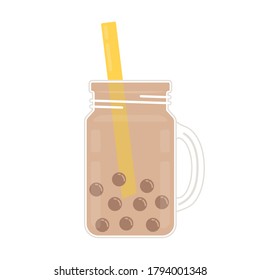 Tea pearl vector. wallpaper. free space for text. Tea pearl logo design.