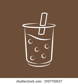 Tea pearl vector. wallpaper. free space for text. Tea pearl logo design.