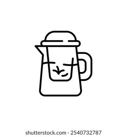 Tea pitcher icon. Simple tea pitcher icon for social media, app, and web design. Vector illustration