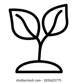 Tea plant icon. Outline tea plant vector icon for web design isolated on white background