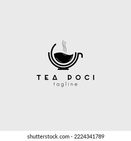 tea poci logo vector illustration design