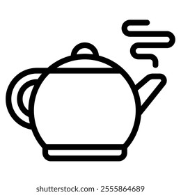 Tea Pot Asian Food icon illustration