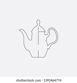 tea pot big icon sign signifier vector