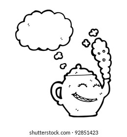 personaje de caricatura de un bote de té