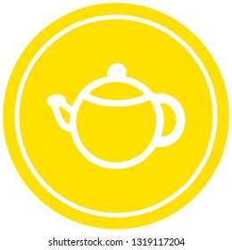 símbolo circular de la olla de té