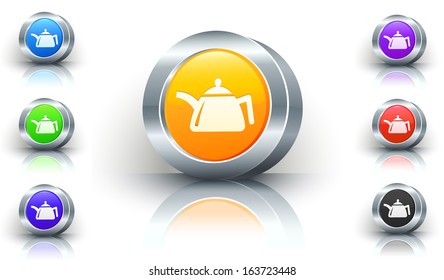 Tea Pot Color Button Set