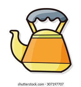 tea pot color doodle
