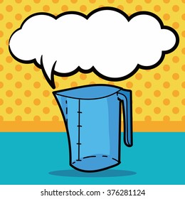 tea pot color doodle, speech bubble