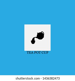 tea pot cup icon sign signifier vector