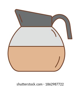 tea pot fill style icon vector illustration design