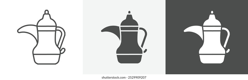 tea pot Flat design on isolated background