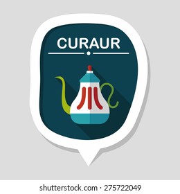 tea pot flat icon with long shadow,eps10