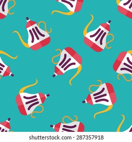 tea pot flat icon,eps10 seamless pattern background