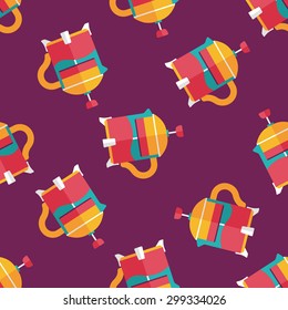 tea pot flat icon,eps10 seamless pattern background
