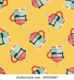 tea pot flat icon,eps10 seamless pattern background