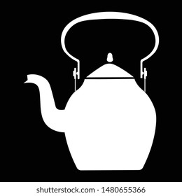 Tea Pot flat vector, red tea, milk tea, 