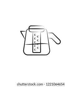 Tea pot hand drawn icon