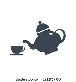Tea pot icon. coffee pot, hot coffee and tea icon with vector illustration.