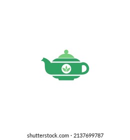 Tea pot icon design template illustration vector