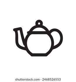 Tea Pot icon.Hot drink water natural food vector design.