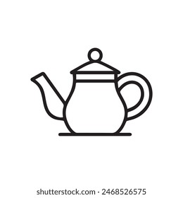 Tea Pot icon.Hot drink water natural food vector design.