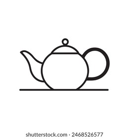 Tea Pot icon.Hot drink water natural food vector design.