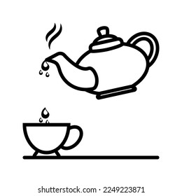 tea pot icon flat vecktor trendy popular simple