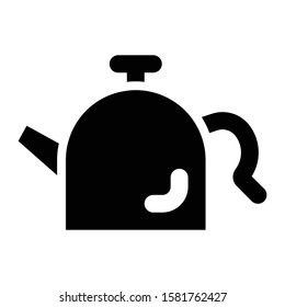 tea pot icon glyph vector design