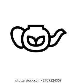 Ícone de panela de chá ilustração vetor modelo de design