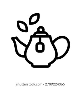 Ícone de panela de chá ilustração vetor modelo de design