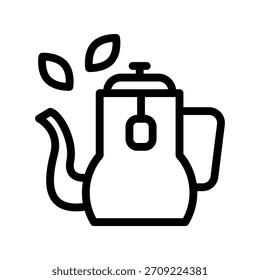 Ícone de panela de chá ilustração vetor modelo de design
