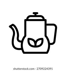 Ícone de panela de chá ilustração vetor modelo de design
