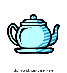tea pot icon isolated on white background from theraphy collection.