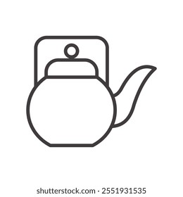 Tea Pot Ícone isolado no fundo branco. Ícone de vetor.
