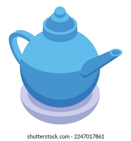 Tea pot icon isometric vector. Uzbekistan tourism. Urban islam