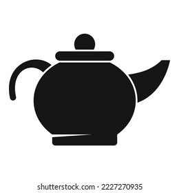 Tea pot icon simple vector. Hot drink. Morning food