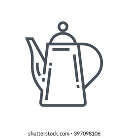 Tea pot icon suitable for info graphics, websites and print media and  interfaces. Line vector icon.