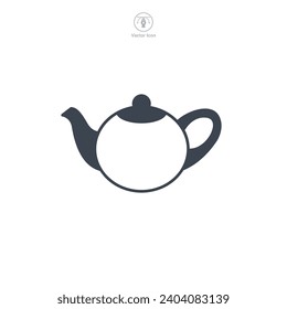 Tea Pot Icon symbol vector illustration isolated on white background