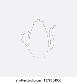 tea pot icon vector