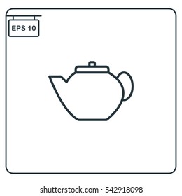 Tea Pot Icon, Vector