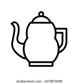 Tea pot icon vector design template