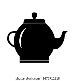 Tea pot icon vector design template