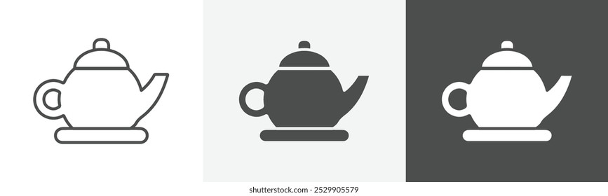 tea pot icon Vector thin line symbol