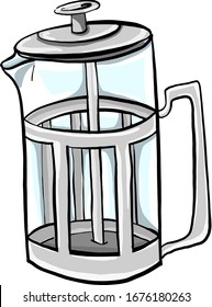 Tea pot, illustration, vector on white background.