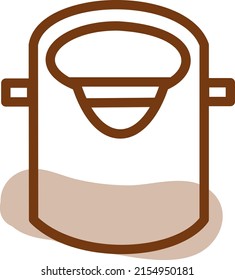 Tea pot, illustration, vector on a white background.
