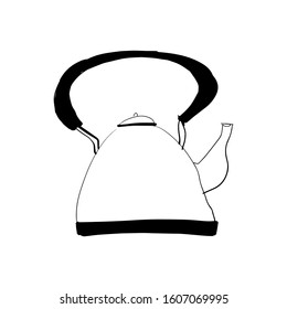 Tea pot illustration for your design