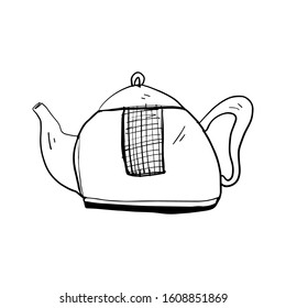 Tea pot illustration for your design