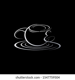 Tea Pot Letter N logo. Creative design concept tea pot line shape with letter N for restaurant, cafe, brand identity