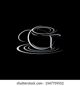 Tea Pot Letter T logo. Creative design concept tea pot line shape with letter T for restaurant, cafe, brand identity