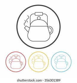 tea pot line icon